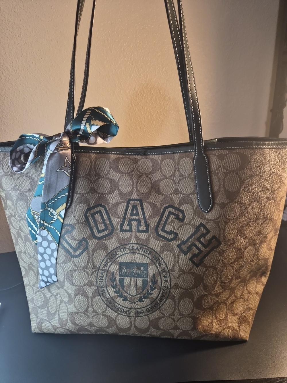 ✨ Authentic Coach Varsity Logo Signature Tote ✨